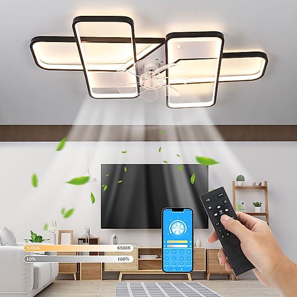 oyajia LED Deckenleuchte 63W Deckenleuchte Geometrieform, günstig online kaufen