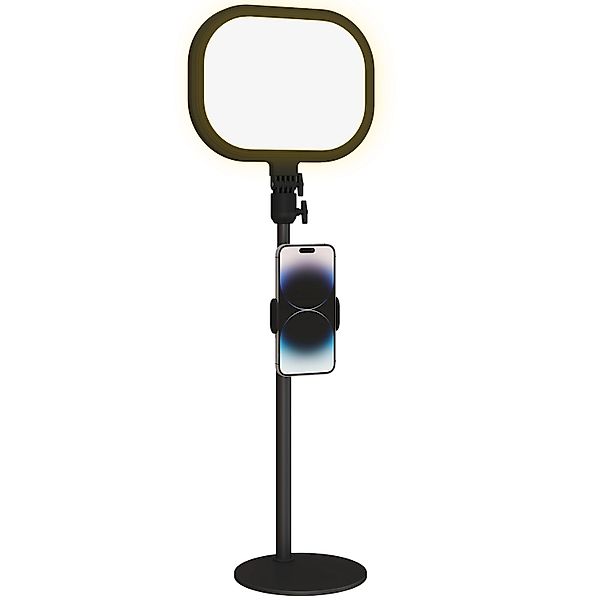 HOMCOM Tischlampe Tischleuchte mit Telefonhalterung 5 Farbmodi & 10 Helligk günstig online kaufen