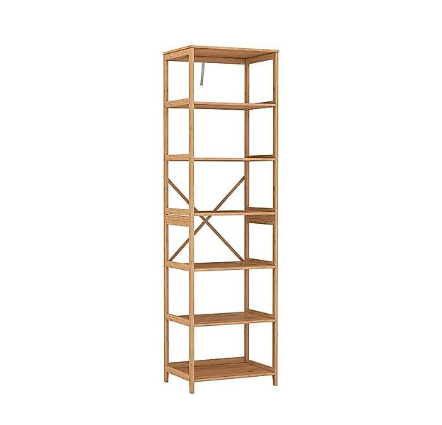Vicco Bücherregal Novaro, Bambus, 48.3 x 166.5 cm mit 7 Fächern günstig online kaufen