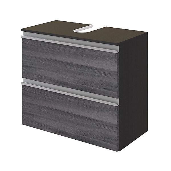 Held Möbel Unterbeckenschrank Neapel 60 cm Eiche Rauchsilber-Graphitgrau günstig online kaufen