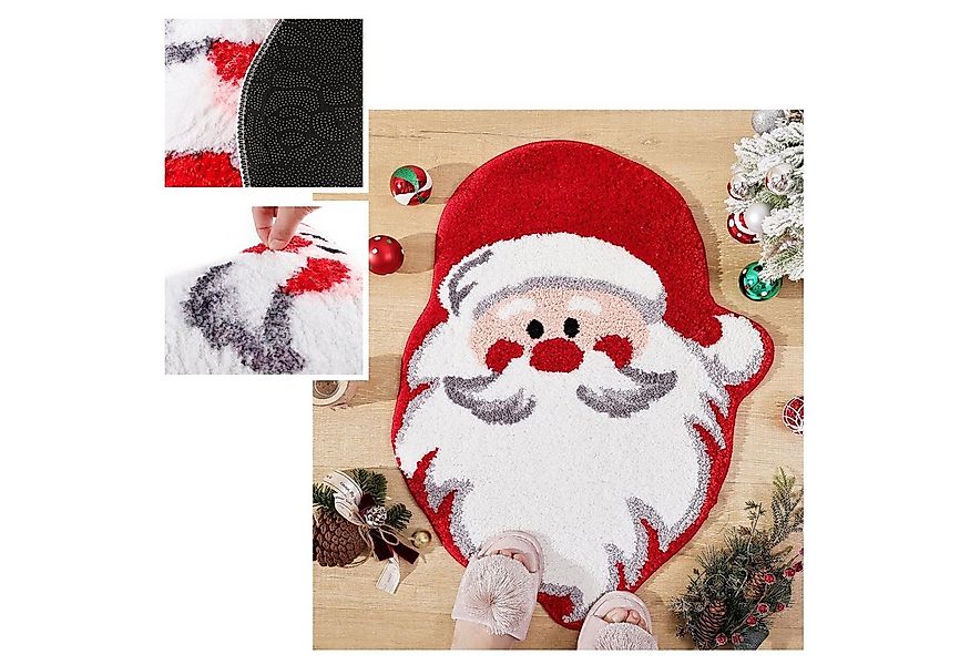 BTTO TEPP Kinderteppich Weihnachtsteppich Kaschmir Geformte Teppich Fußmatt günstig online kaufen