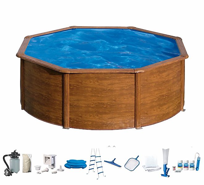 my POOL BWT Rundpool in moderner Holzoptik, Höhe 120 cm, verschiedene Größe günstig online kaufen