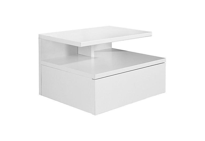 riess-ambiente Nachttisch FLOATING 35cm weiß · hängendes Regal mit Schublad günstig online kaufen