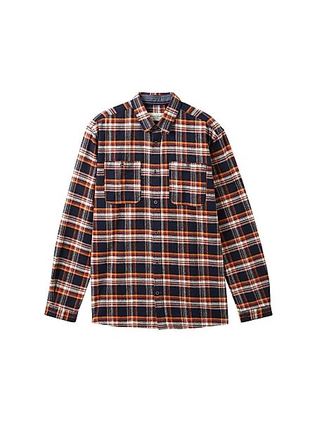 Tom Tailor Herren Langarm Hemd CHECKED - Relaxed Fit günstig online kaufen