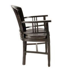 Kolonial Stuhl mit Armlehnen Akazie Massivholz günstig online kaufen