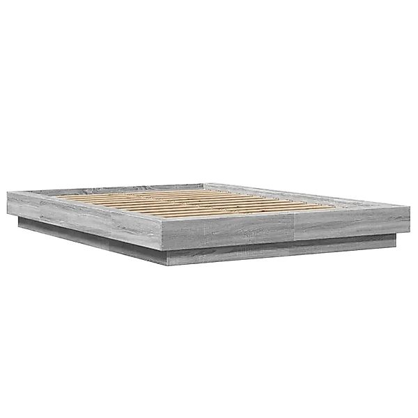 vidaXL Bettgestell Grau Sonoma 140x190 cm Holzwerkstoff 3281222 günstig online kaufen