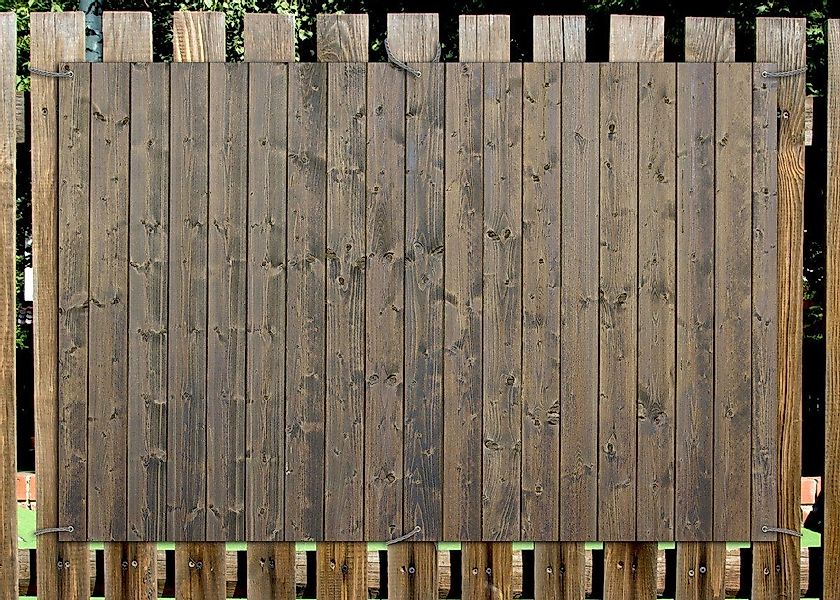 Wallario Sichtschutzzaunmatten Holzpaneelen in grau braun günstig online kaufen