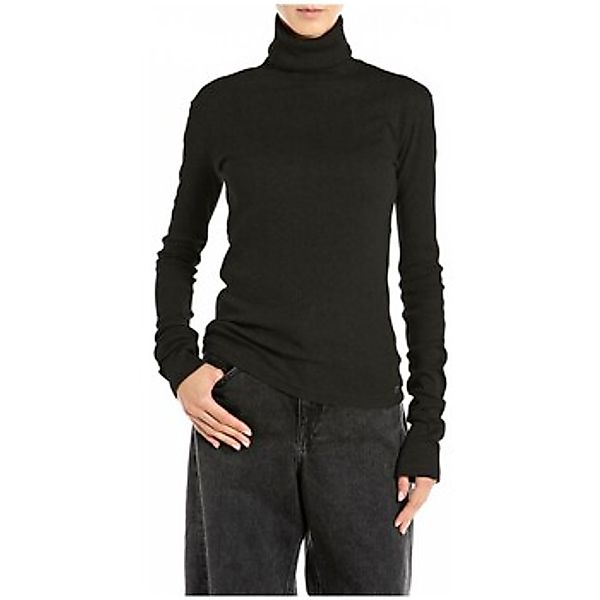 Replay  Langarmshirt Schwarzes Langarm-T-Shirt günstig online kaufen