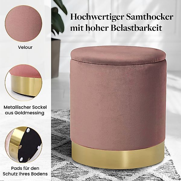 ELYFLAIR Hocker ELYFLAIR® Samthocker mit Stauraum günstig online kaufen