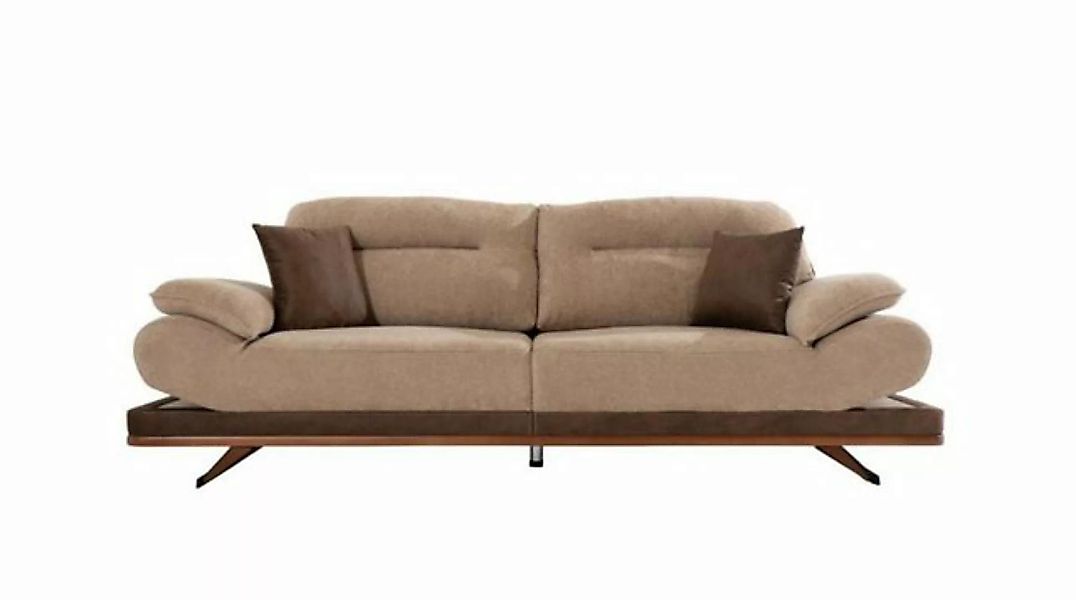 JVmoebel 3-Sitzer Braunes 3-Sitzer Sofa Wohnzimmer Designer Couch Polster S günstig online kaufen