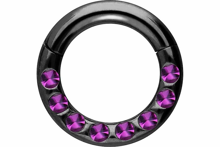 PIERCINGLINE Nasenpiercing Chirurgenstahl Segmentring Clicker KRISTALLE + E günstig online kaufen