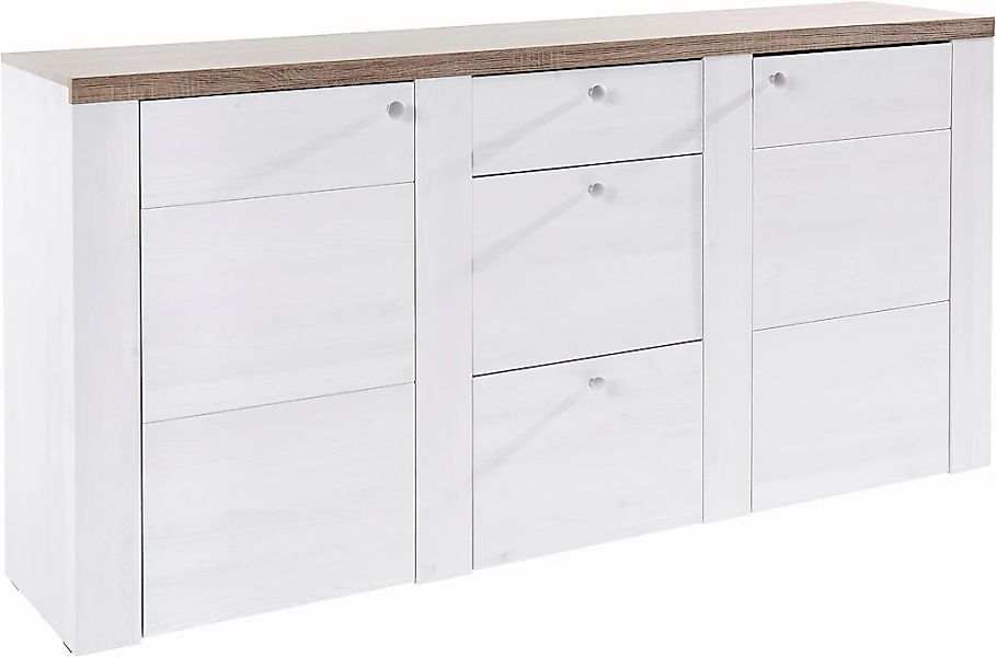 Home affaire Sideboard "Larona, zeitlose Kommode mit 2 Türen, 3 Schubkästen günstig online kaufen