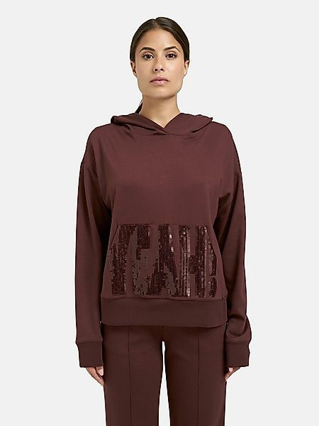 Milano Italy Kapuzensweatshirt mit Pailletten-Schriftzug günstig online kaufen