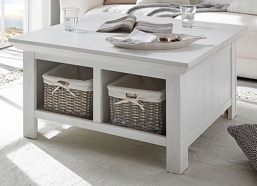 Furn.Design Couchtisch Hooge (Wohnzimmertisch in Pinie weiß Landhaus, 93 x günstig online kaufen