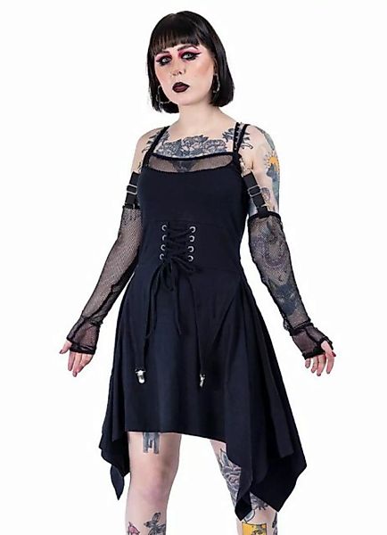 Poizen Industries Minikleid Coventina Gothic Dress Schnürung Nu Goth Netz A günstig online kaufen