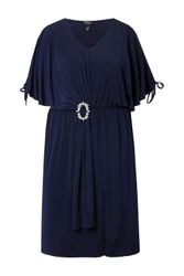 Ulla Popken Cocktailkleid Midikleid drapiert Oversized günstig online kaufen