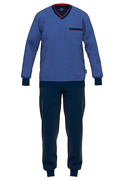 GÖTZBURG Pyjama "Manhattan" 2 Stk. tlg., Langarm, V-Ausschnitt, lange Hose, günstig online kaufen