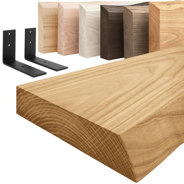 LAMO Manufaktur Wandregal Holz Baumkante Regal günstig online kaufen