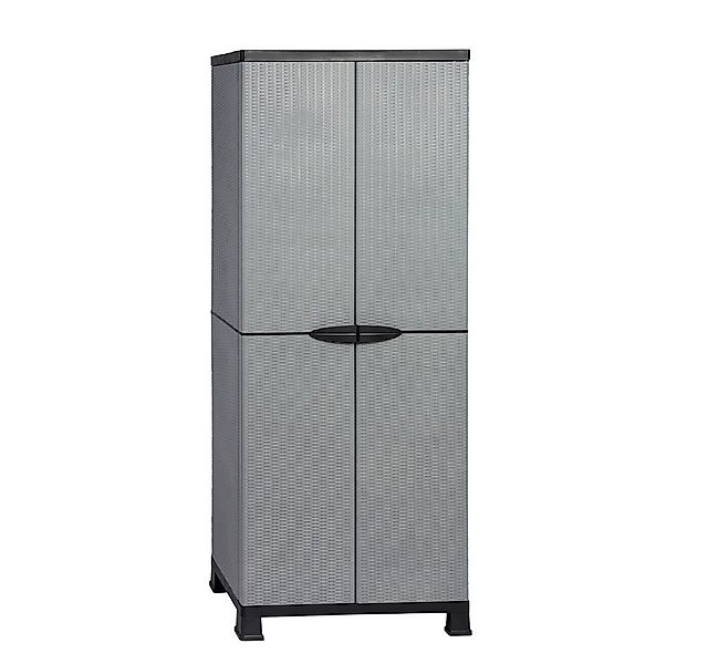 Kreher Mehrzweckschrank MADERA - Kunststoffschrank im Rattan Design mit 3 E günstig online kaufen