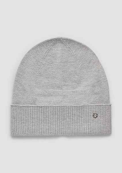 s.Oliver Strickmütze Mütze Mütze aus Feinstrick mit Logo-Ring günstig online kaufen