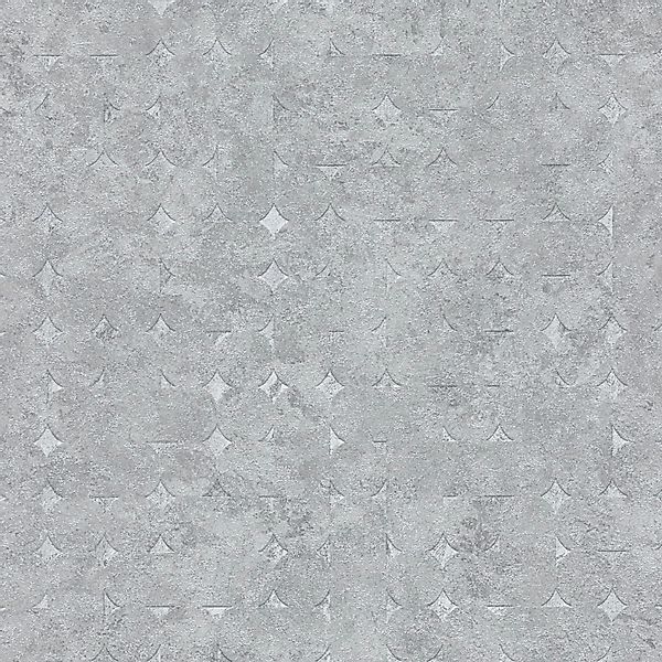PROFHOME 396565-GU Grafik Tapete Used Look Glanzeffekt Grau Silber 0,53 m x günstig online kaufen