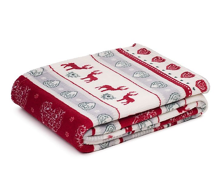 Wohndecke Winterkuscheldeckedecke mit weihnachtlichen/ winterlichen Motiven günstig online kaufen