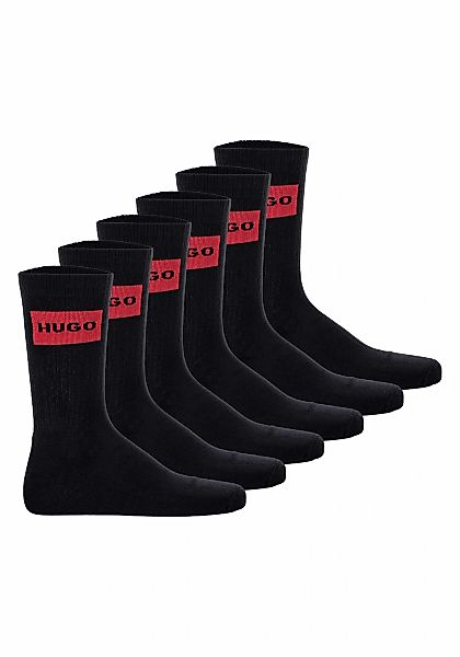 HUGO Kurzsocken "Socken 6P QS RIB LABEL CC 6er Pack" günstig online kaufen
