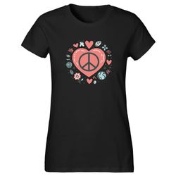 Banco T-Shirt Damen Herz Frieden Liebe günstig online kaufen