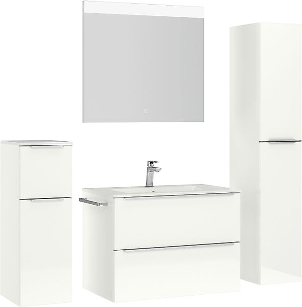 nobilia® Badmöbel-Set Levere, (4-St., vormontiert, mit günstig online kaufen