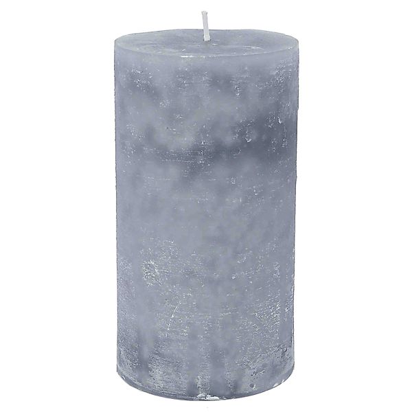 B&S Stumpenkerze Stumpenkerze durchgefärbt frostgrau 15 günstig online kaufen
