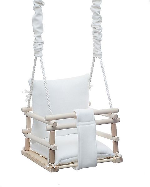 LuMali Babyschaukel Babyschaukel aus Holz - Kinderschaukel mit Kissen - Ind günstig online kaufen