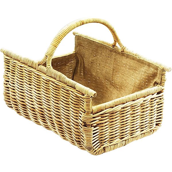 Kobolo Holzkorb für Kaminholz Rattankorb Holzkorb Rattan Leinen günstig online kaufen