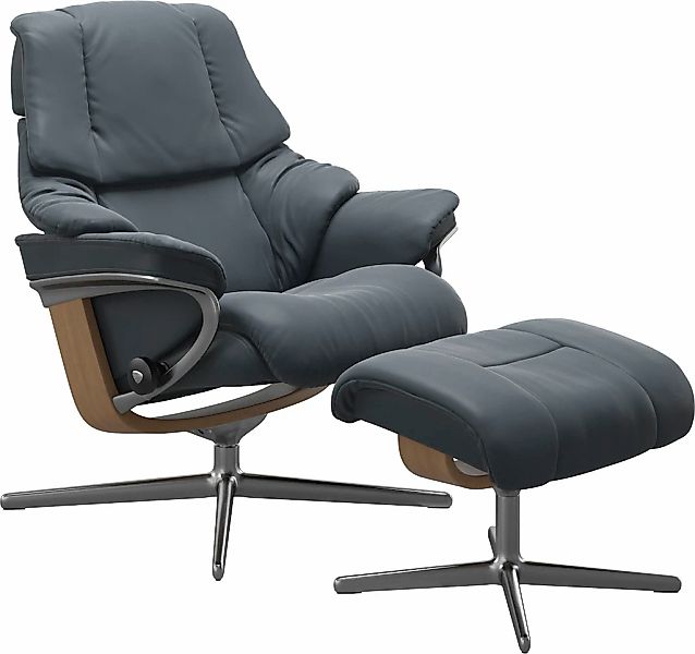 Stressless Relaxsessel "Reno" mit Cross Base, Größe S, M & L, Holzakzent Ei günstig online kaufen