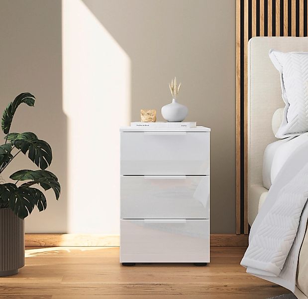 rauch Nachtkommode "Nachttisch Nachtschrank Nachtkonsole FLIPP mit Glasfron günstig online kaufen