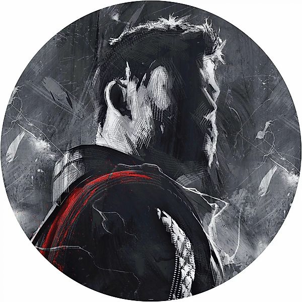 Komar Vliesfototapete Dot Avengers Painting Thor selbstklebend Ø 125 cm günstig online kaufen