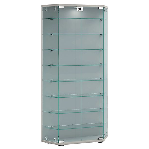 ebuy24 CenilaXL Vitrinenschrank 2 Türen Silberfarben günstig online kaufen