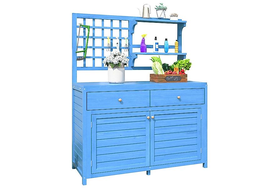 HAUSS SPOLE Geräteschrank Gartenschrank mit Regalen, 2 Schubladen, Terrasse günstig online kaufen