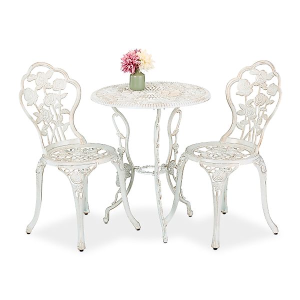 relaxdays Balkonset 3-teiliges Gartenmöbel Set, (1 günstig online kaufen
