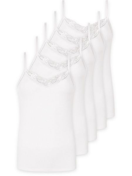 Schöller Achseltop 5er Pack Damen Trägerhemd Baumwolle Supergekämmt (Packun günstig online kaufen
