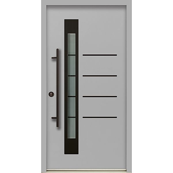 Splendoor Thermospace Haustür Berlin Prime 110x210 cm Grau-Schwarz L günstig online kaufen