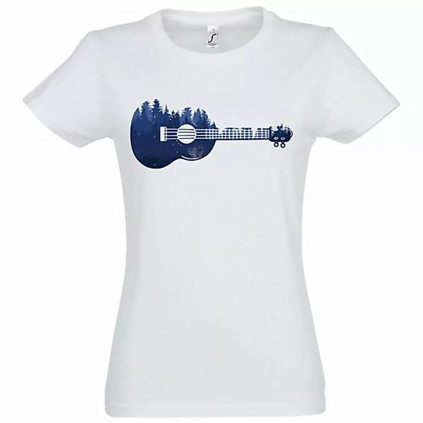 Youth Designz T-Shirt Ukulele Waldmotiv Damen Shirt mit trendigem Frontprin günstig online kaufen
