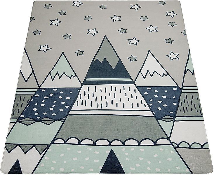 Paco Home Kinderteppich "Chicos 553" rechteckig 2 mm Höhe Flachgewebe, Moti günstig online kaufen