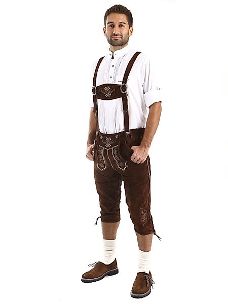 Almbock Trachtenlederhose Trachtenhose Herren Marinus (2-tlg) günstig online kaufen