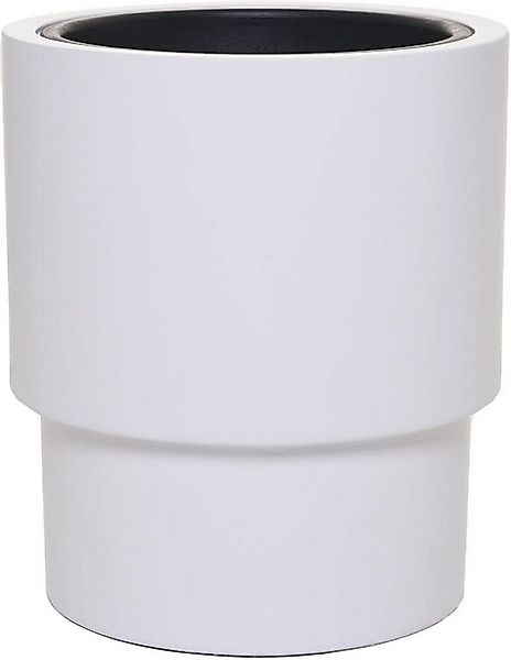 VIVANNO Blumentopf Fiberglas ESCADA Rund - Weiß Matt (1 St), 35x40 cm günstig online kaufen