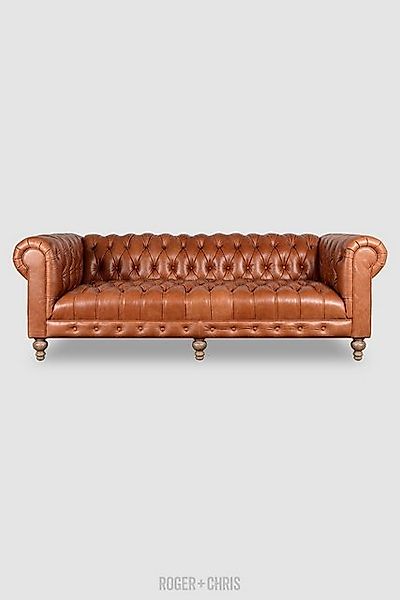 JVmoebel Sofa Chesterfield Sofa Polster Couch 3 Sitzer Ledersofa Original B günstig online kaufen