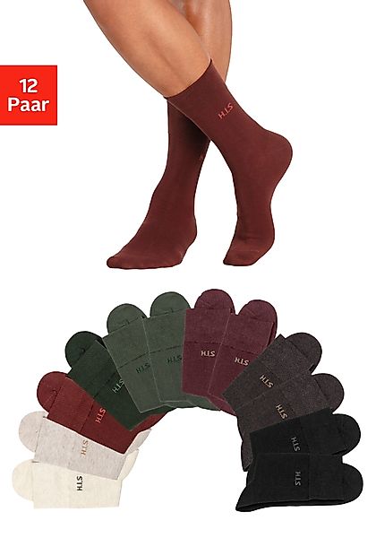 H.I.S Socken Packung, 12 Stk. tlg. ohne einschneidendes Gummi günstig online kaufen