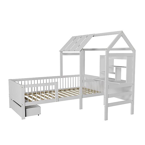 Juskys Kinderbett Yari 90x200 cm Weiß günstig online kaufen