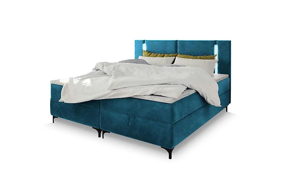 MASSENO Boxbett mit Bettkasten Alba ¦ blau ¦ Maße (cm): B: 180 H: 108 Bette günstig online kaufen