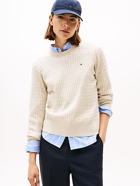 Tommy Hilfiger Rundhalspullover CO CABLE C-NK günstig online kaufen