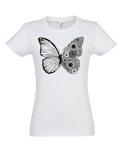 Youth Designz Print-Shirt "Floral Butterfly" Damen günstig online kaufen